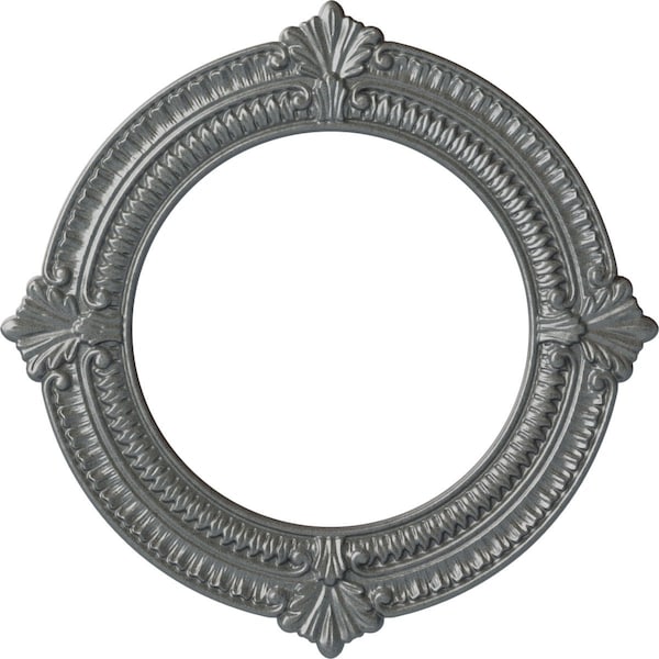Ekena Millwork Benson Ceiling Medallion (Fits Canopies up to 8"), Hand-Painted Platinum, 13 1/8"OD x 8"ID x 5/8"P CM13BNPLS - main